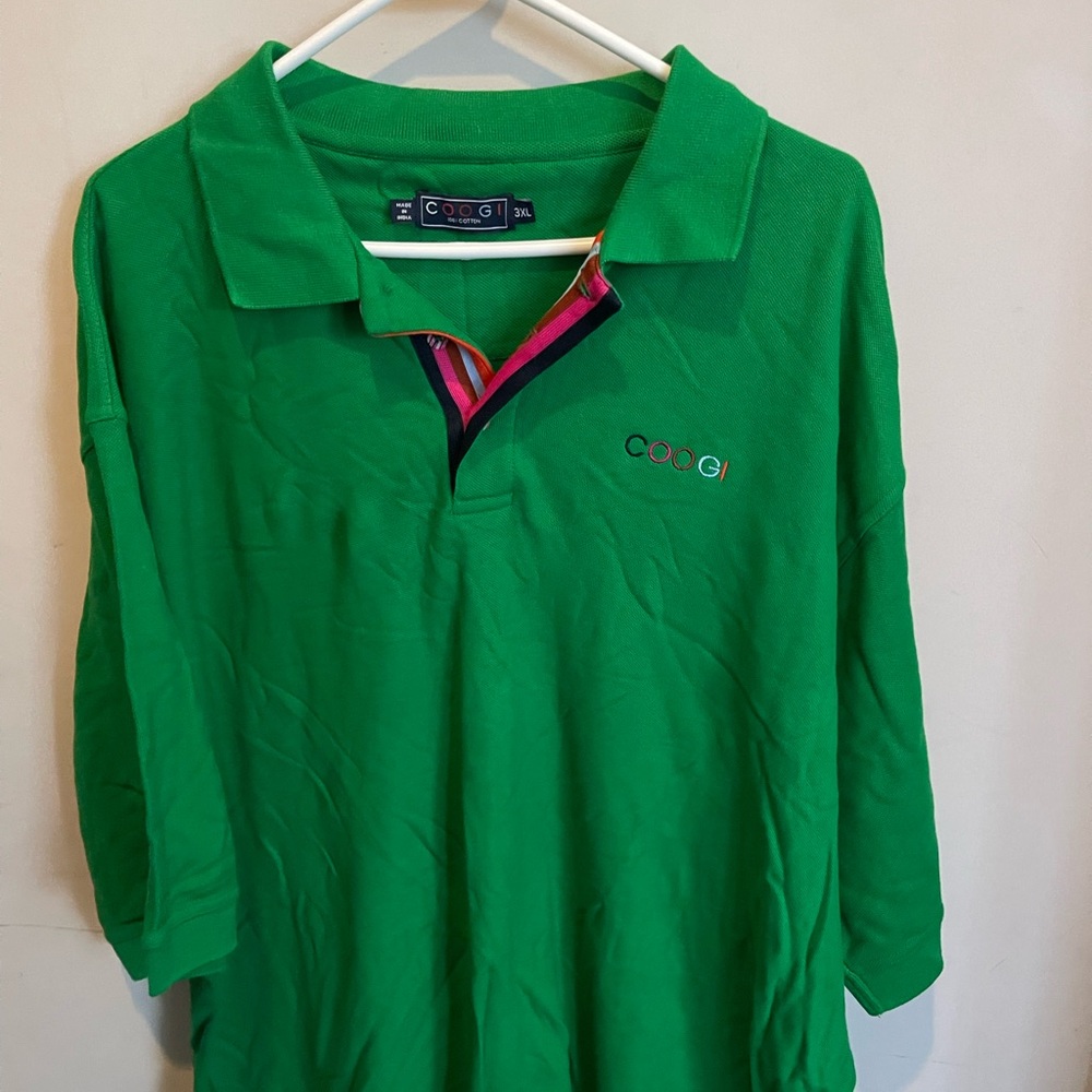 COOGI Vibrant Green Polo Shirt for Men